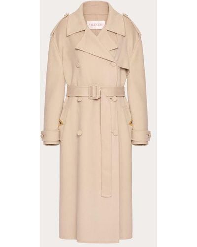 Valentino Double-faced Cashmere Coat - Natural