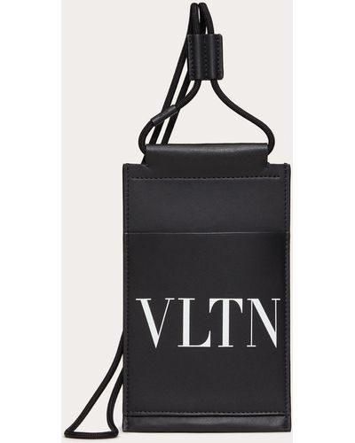 Valentino Garavani Vltn Phone Case With Neck Strap - Black