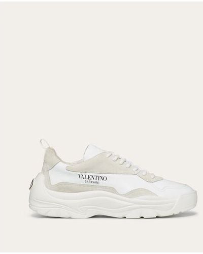 Valentino Garavani Sneaker gumboy in vitello - Neutro