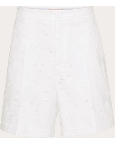 Valentino San Gallo Cotton Bermuda Shorts - Natural