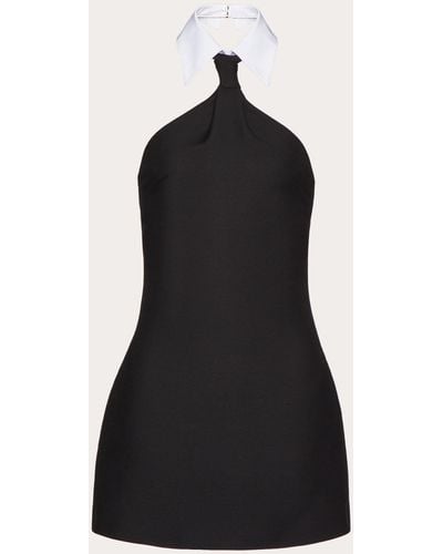 Valentino Crepe Couture Short Dress - Black