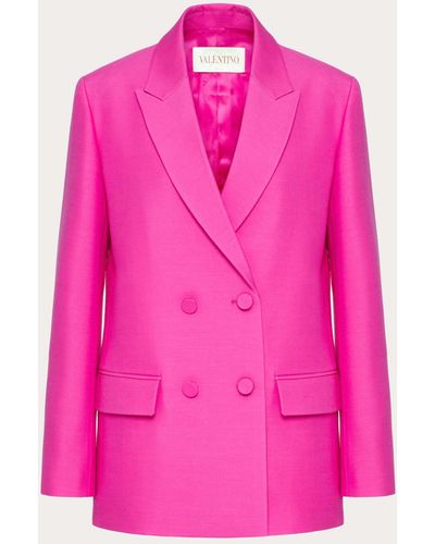 Valentino Crepe Couture Blazer - Pink