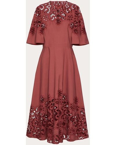 Valentino Broderie Dress - Red