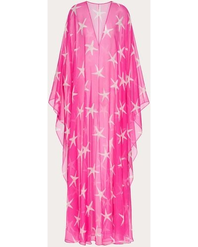 Valentino Starfish Chiffon Evening Dress - Pink