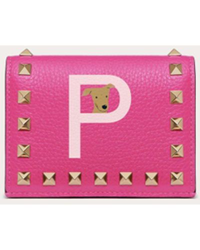 Valentino Garavani Rockstud Pet Customizable Wallet - Pink