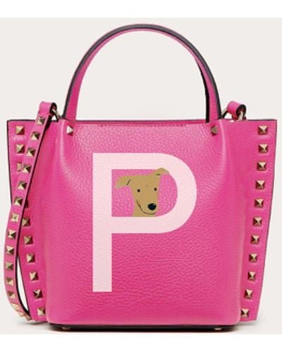 Valentino Garavani Rockstud Pet Small Customizable Shopper - Pink