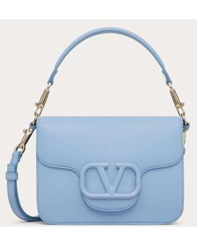 Valentino Garavani Locò Calfskin Shoulder Bag - Blue