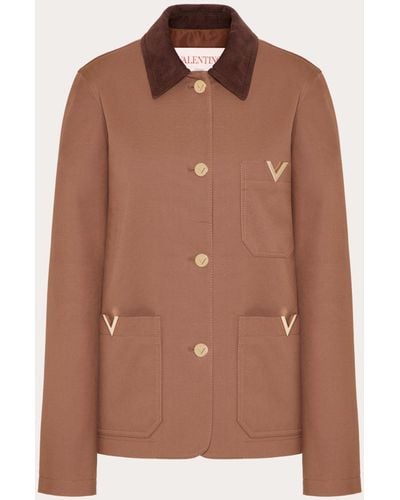 Valentino Couture Canvas Caban - Brown