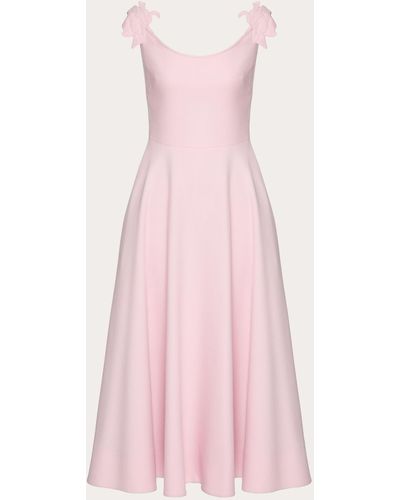 Valentino Embroidered Crepe Couture Dress - Pink