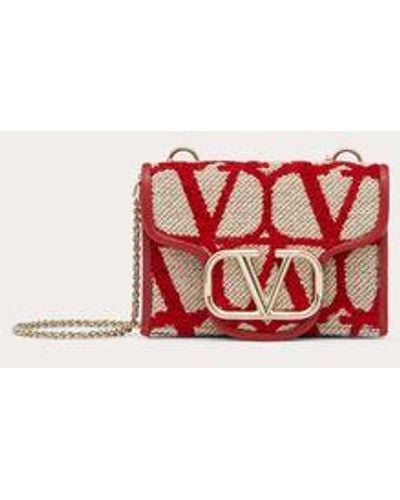 Valentino Garavani Toile Iconographe Locò Trifold Wallet With Chain - Pink