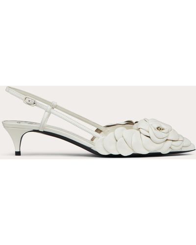 Valentino Garavani Atelier Shoes 03 Rose Edition Slingback Pump 40 Mm - White