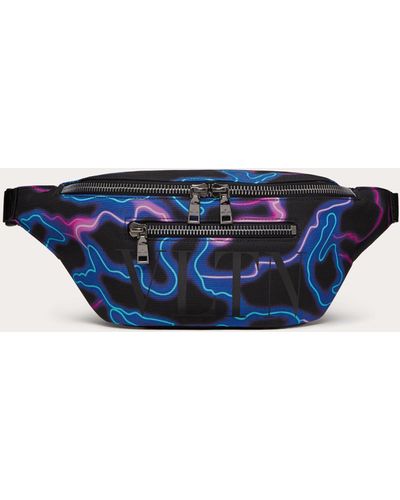 Valentino Garavani Neon Camou Belt Bag In Nylon - Multicolor
