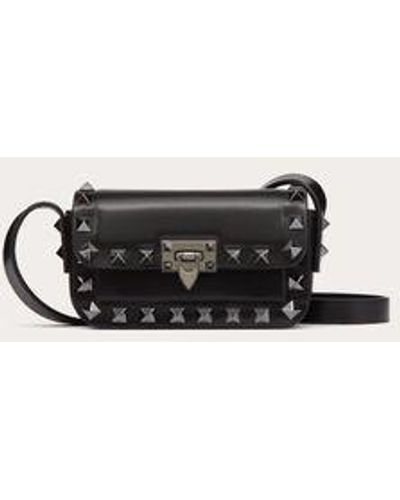 Valentino Garavani Micro Rockstud23 Shoulder Bag In Smooth Calfskin - White