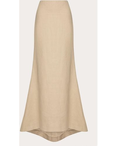 Valentino Linen Skirt - Natural