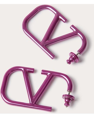 Valentino Garavani Vlogo Signature Metal Earrings - Pink