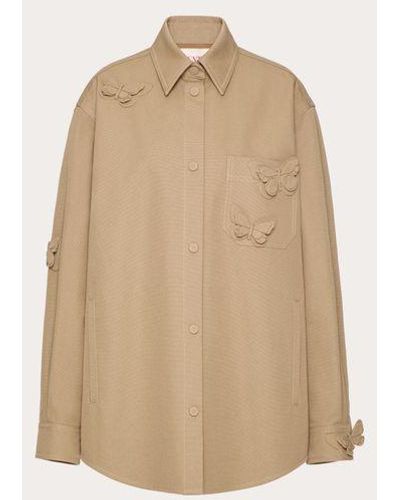 Valentino Jacket In Embroidered Couture Canvas - Natural