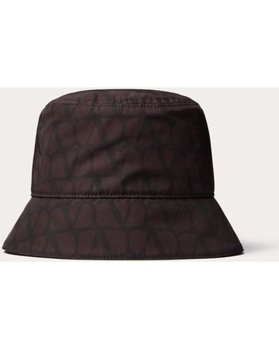 Valentino Garavani Toile Iconographe Nylon Bucket Hat - Black