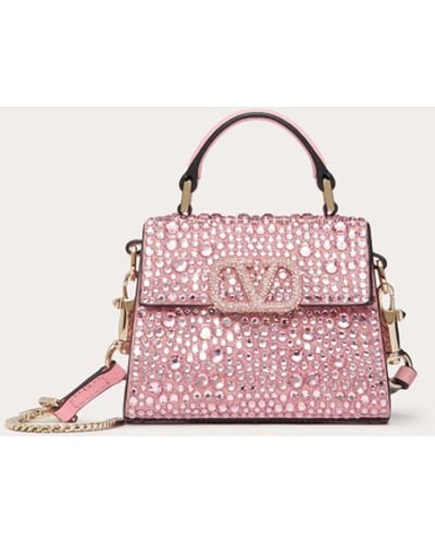 Valentino Garavani Mini Vsling Embroidered Handbag - Pink