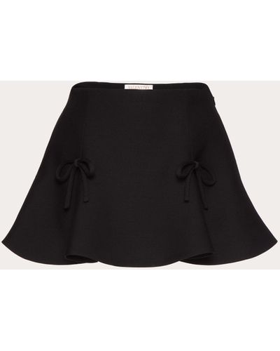 Valentino Crepe Couture Mini Skirt - Black