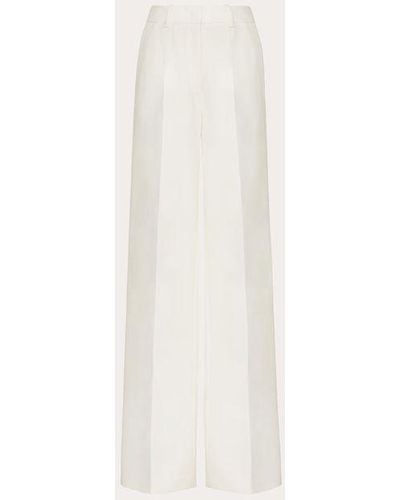 Valentino Pantaloni in crepe couture - Bianco