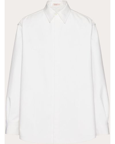 Valentino Cotton Poplin Shirt Jacket - White