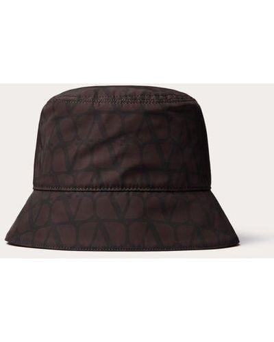 Valentino Garavani Toile Iconographe Nylon Bucket Hat - Black