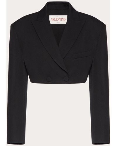 Valentino Blazer In Grisaille - Black