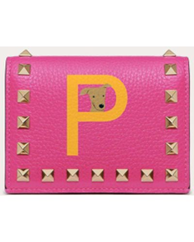 Valentino Garavani Rockstud Pet Customizable Wallet - Pink