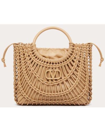 Valentino Garavani ALLKNOTS SHOPPER AUS GEWEBTEM LEDER - Natur