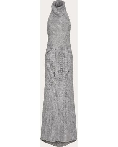 Valentino Silk Bouclé Dress - White