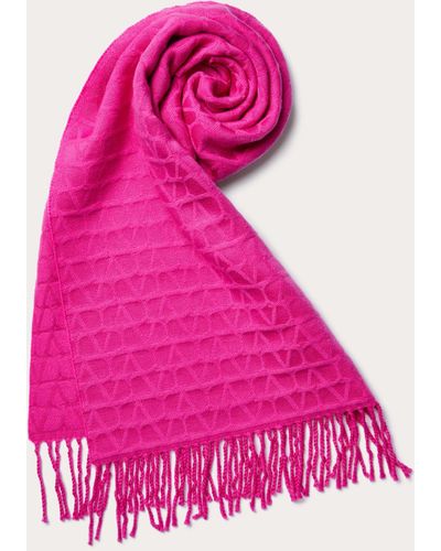 Valentino Garavani Toile Iconographe Wool Scarf - Pink