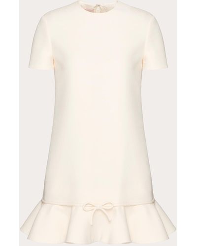 Valentino Crepe Couture Short Dress - Natural
