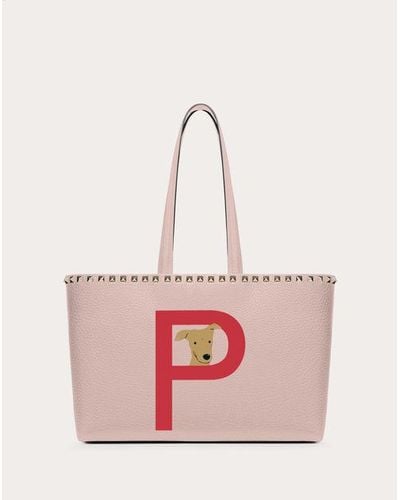 Valentino Garavani Rockstud Pet Customizable Small Tote Bag - Pink