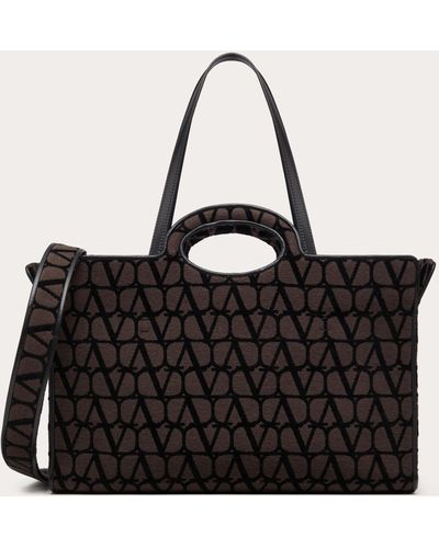 Valentino Garavani Le Troisieme Toile Iconographe Shopping Bag - Black