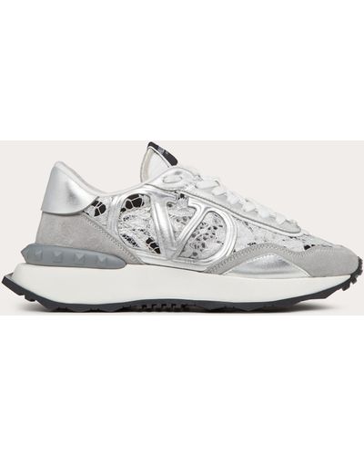 Valentino Garavani Lace And Mesh Lacerunner Trainer - White