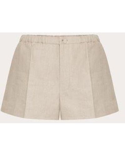 Valentino BERMUDAS AUS LINEN CANVAS - Natur