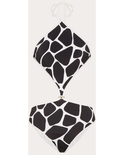 Valentino Badeanzug Aus Lycra Mit Giraffa Re-edition-print - Mehrfarbig