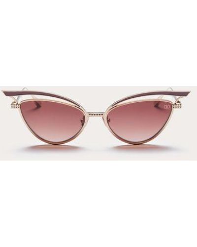 Valentino V - glassliner occhiale cat-eye in titanio - Rosa