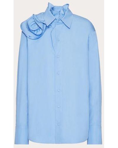 Valentino Camicia in cotton popeline - Blu