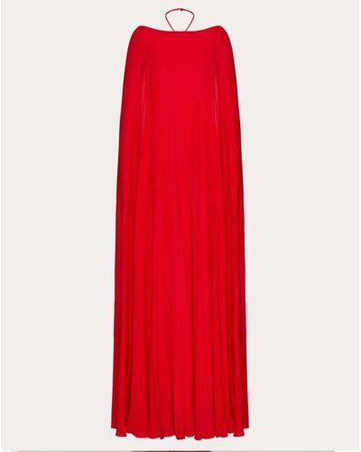 Valentino Georgette Evening Dress - Red