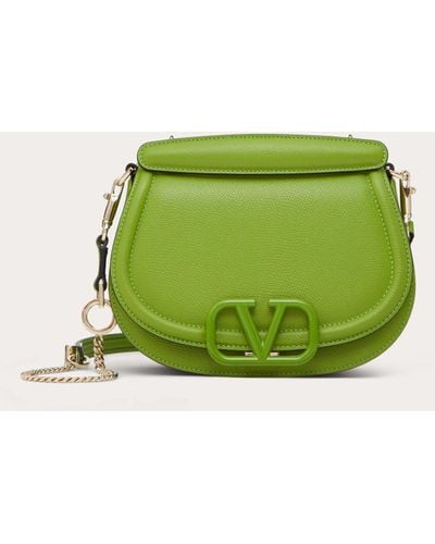Site Oficial e Loja Online Bolsas De Mao Valentino - Small Vsling Grainy  Calfskin Handbag Mulher Pretas