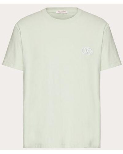 Valentino Cotton T-shirt With Vlogo Signature Patch - White