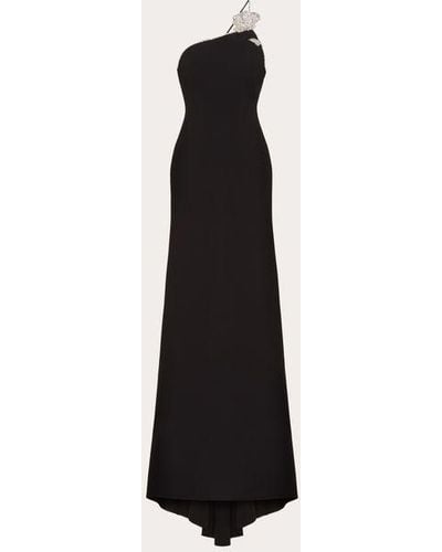 Valentino Embroidered Cady Couture Evening Dress - Black