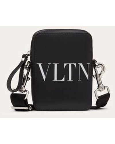 Valentino Garavani Petit Sac À Bandoulière Vltn En Cuir - Noir