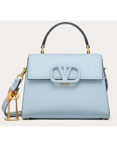 Valentino Garavani Small Vsling Grainy Calfskin Handbag - Blue