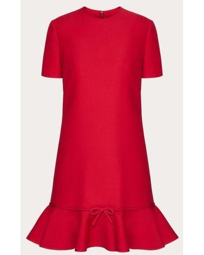 Valentino Crepe Couture Short Dress - Red