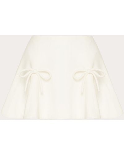 Valentino Crepe Couture Mini Skirt - Natural
