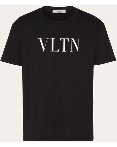 VALENTINO- Logo Cotton T-shirt- Woman- M - Violet