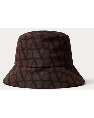 Valentino Garavani Toile Iconographe Bucket Hat - Brown