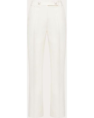 Valentino Crepe Couture Trousers - Natural